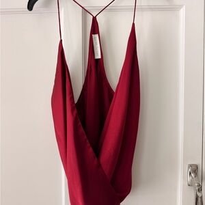 Caren Forbes Elegant Red Top